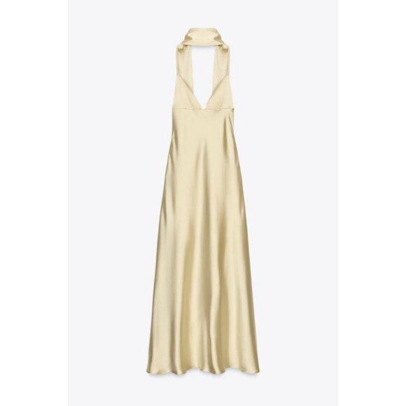 Zara Dresses & Skirts - ZARA FOULARD SATIN MAXI DRESS